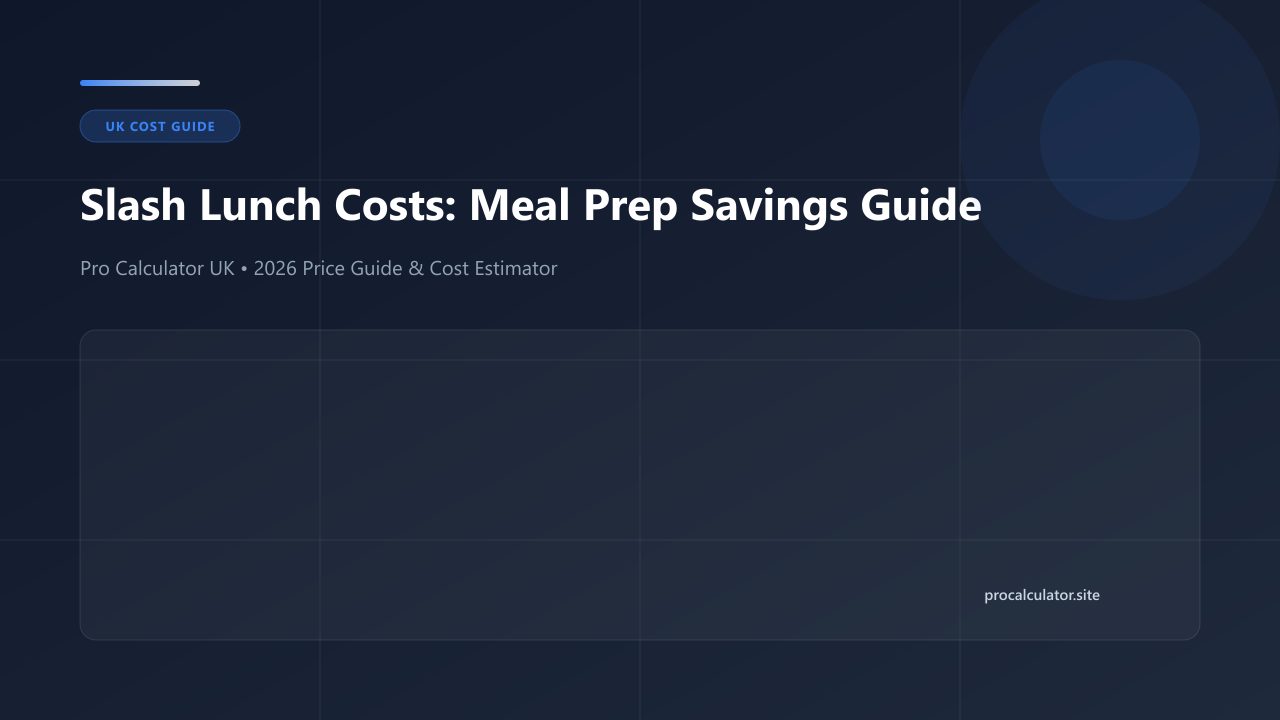 Illustration representing Meal Prep Savings UK Guide