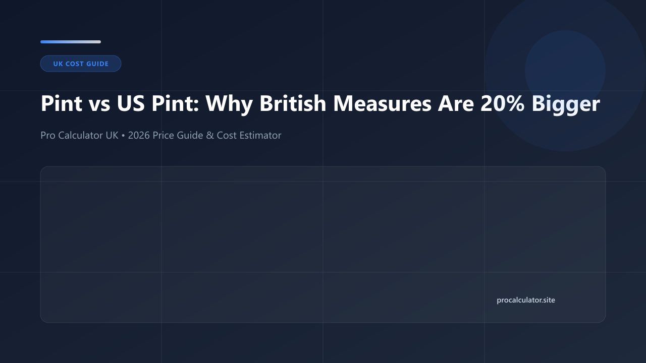 Illustration comparing British Imperial and American pints
