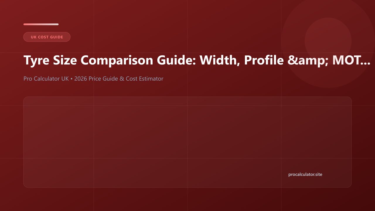 Illustration representing UK Tyre Size Comparison Guide
