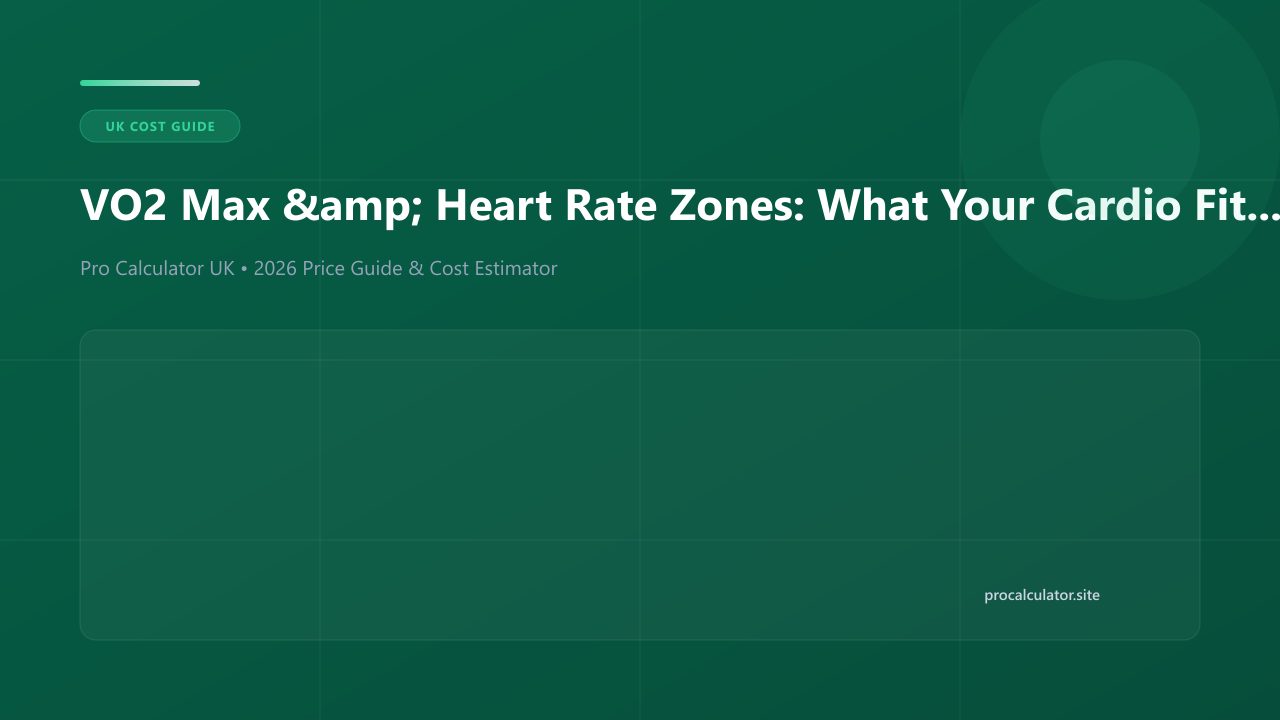 VO2 Max & Heart Rate Zones: What Your Cardio Fitness Score Actually Means (UK Norms & Cooper Standards) cost guide and calculator reference UK (2026)